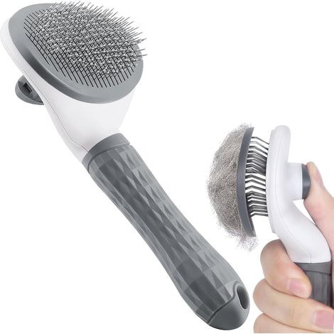 HONORNIC - Brosse de toilettage pour chiens et chats, élimine les poils morts et les nœuds, fabriquée dans un matériau doux pour la peau.