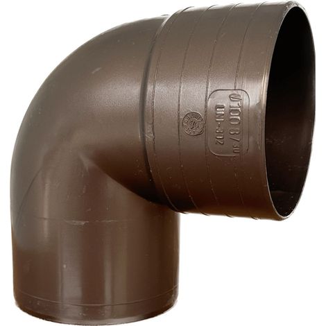 Curva tonda 87.30° per pluviali : Colore - Rame antico, Diametro - 80
