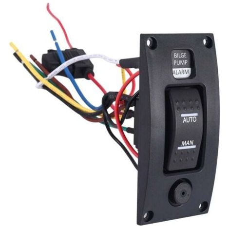 Interrupteur Étanche 12 24V Pompe Cale Panneau Commande Nettoyage Pont Bateau Alarme Marche Arrêt (1/4)