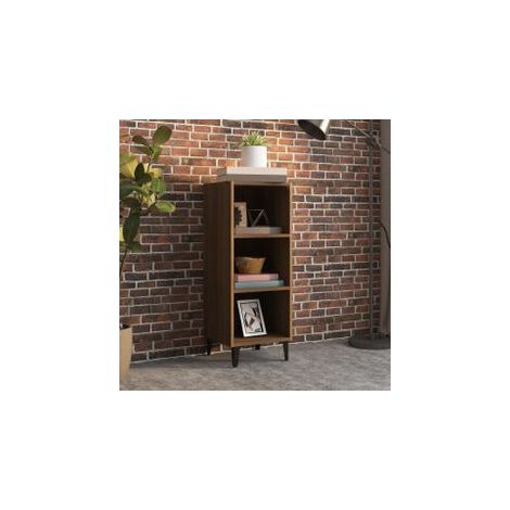 Buffet chêne marron 34,5x32,5x90 bois d'ingénierie (1/5)