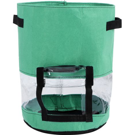 Sac de culture pour pommes de terre 35x45cm avec fenêtre transparente et toile occultante, 43L - Accessoire jardin pratique et durable