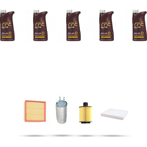 Kit tagliando 4 FILTRI e 5L OLIO compatibile con Fiat Linea (110) 1.6 M-Jet 77kw dal 2009 (1/5)