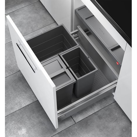 Poubelle de cuisine encastrable AS Allegro S295 18L + 2x8L Hailo