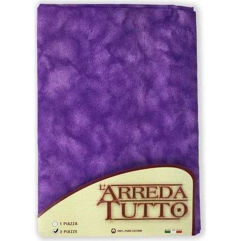 TELO ARREDO COPRITUTTO GRAN FOULARD COPRILETTO COPRIDIVANO TESSUTO UNITO VIOLA LILLA 1 PIAZZA