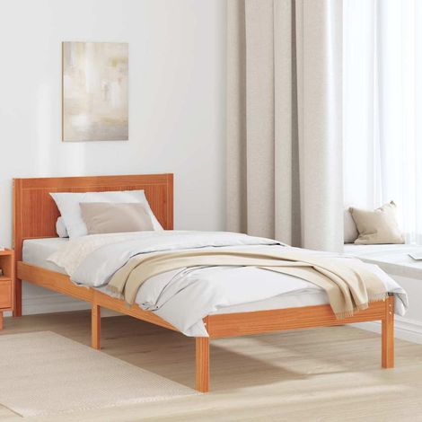 Bettgestell Braun 80 x 200 cm Massivholz Kiefer