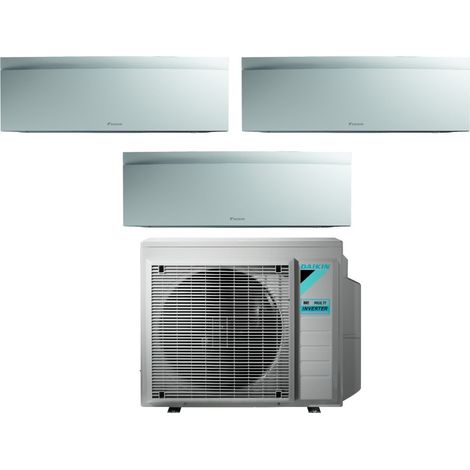 Daikin Bluevolution Trial Split Inverter Klimagerät Serie EMURA WHITE III 7+12+15 mit 3MXM68N R-32 Wi-Fi Integrated 7000+12000+15000 Farbe Matt Weiß - Italienische Garantie