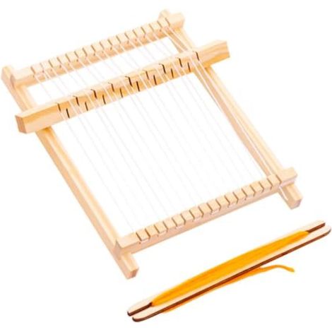 Telar Manual De Madera - Telar Para Tejer Infantil - Ideal Para Principiantes Y Niños - Incluye Accesorios Básicos - 1 Unidad (1/5)