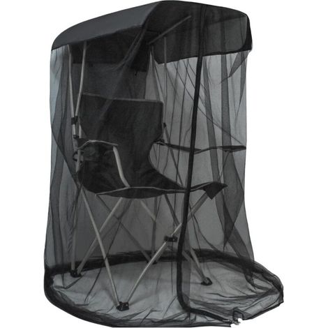 Moustiquaire de 160 cm de haut avec fermeture éclair, toit imperméable de 89 x 81 cm, idéale pour la pêche (chaise non incluse). (1/5)
