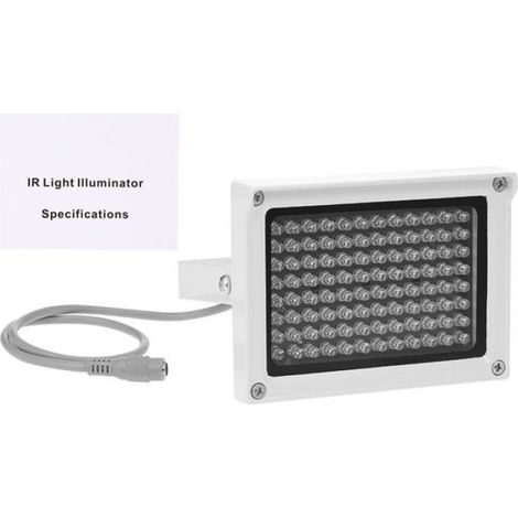 Illuminateur Infrarouge - 96 LED 850 nm IP65 - Pour Caméra CCTV Extérieure - 12 V CC - 12 W (1/3)
