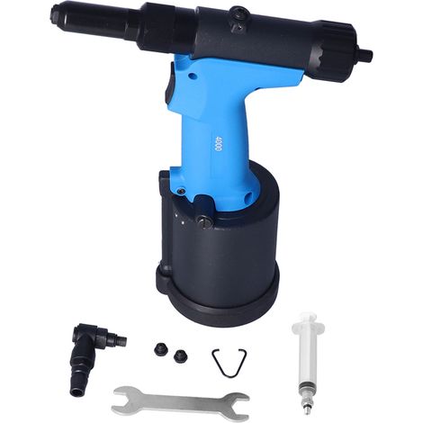 Pince à riveter pneumatique, riveteuse à air 3.2-4.8mm, kit d'outils de rivetage professionnel pour ateliers et production industrielle. (1/5)