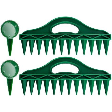 Jardinière de Sol à 12 Trous, Perforatrice de Jardin, Plantoir, Entretoise de Graines de Jardin avec Distributeur de Graines Réglable pour Planter des Graines et des Bulbes B (1/5)