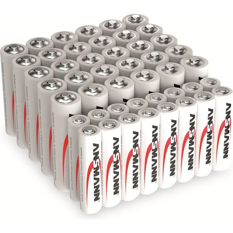 Set de piles ANSMANN, Alcaline, 46 pièces, 30x Mignon, 16x Micro (1/5)