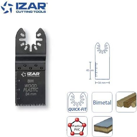 lame Quick-Fit Izar bimétal coupe droite 34 mm haut rendement