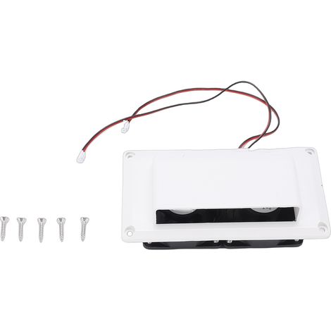 Ventilateur de ventilation latéral pour camping-car, 12 V, avec vis de montage, échappement en plastique pour camping-car, véhicule, bateau, yacht marin (1/5)