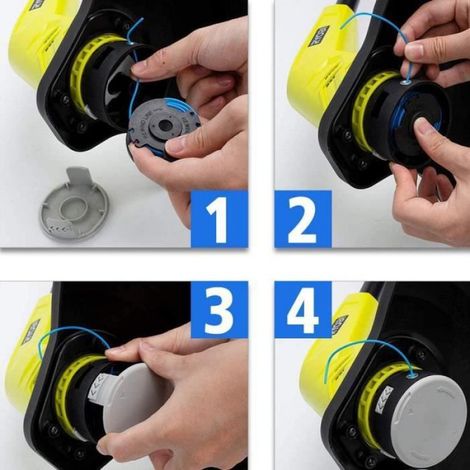 Bobine De Rechange - Pour Coupe-Bordures Sans Fil - Compatible Ryobi 18 V 24 V 40 V - Alimentation Automatique - Lot De 10 (1/4)