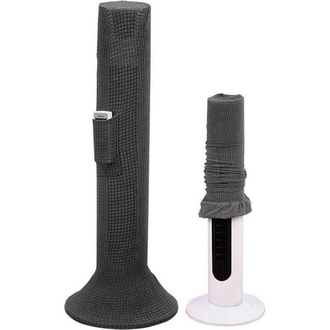 Set di due coperture antipolvere per ventilatori verticali, coperture flessibili per ventilatori a torre (1/5)