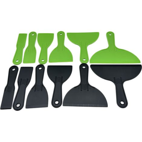 Sollbry 12 Pcs Spatules en Plastique, Spatule Enduit - Noir  Outil pour retirer la résine de l'imprimante 3D, reboucher et réparer les joints，noir et vert (1/5)