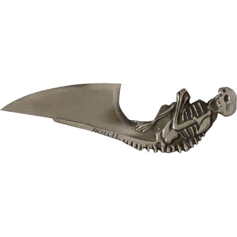 Juego de regalo de mesa con calavera para Halloween, cuchillo de Halloween, plata