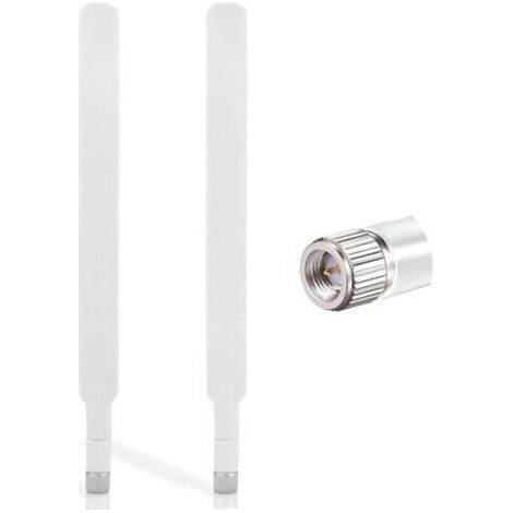 2 Pièces SMA 4G LTE Antenne SMA Mâle Cellulaire WiFi Antenna 10dBi Haut Gain Routeur Antenne Amplificateur de Signal pour Mobile Huawei Netgear ZTE 3G/4G LTE Routeur Modem Caméra IP de Sécurité (1/4)