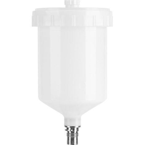 Peinture Tasse en Plastique Tasse Air Gravité Peinture Pot Connecteur de Filetage pour Pistolet Pulvérisateur Capacité 600 ML (1/5)