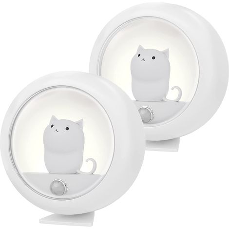 Luce notturna a induzione LED ricaricabile, confezione da 2, luce notturna automatica per bambini, forma carina per camerette, soggiorni, bagni, corridoi, scale, camere da letto (1/5)