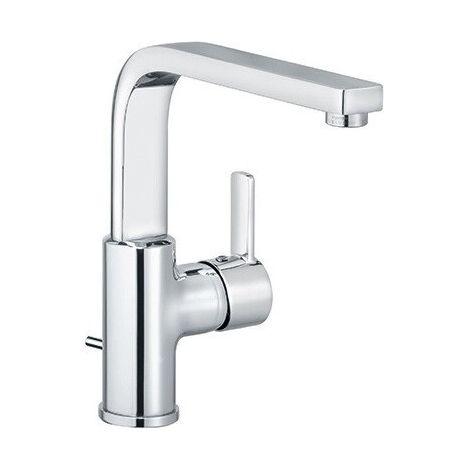 Mitigeur lavabo ZENTA DN 15, bec orientable, garniture de vidage G 1 1/2 pouce chromé KLUDI