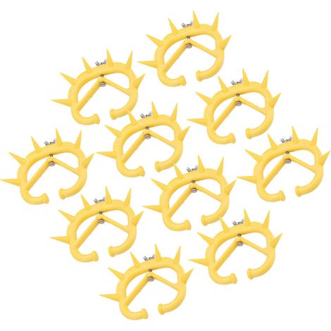 10 anillos nasales de plástico CalF para el destete, con protuberancias texturizadas para evitar la succión. (1/5)