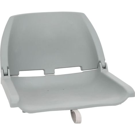 Maison Exclusive - Ensemble de sièges de bateau pliables 2 pcs sans coussin gris (1/5)