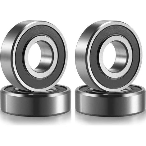 Roulement à billes à gorge profonde 6001 2RS, paquet de 4 – Diamètre extérieur 28 mm – Diamètre intérieur 12 mm – Épaisseur 8 mm – Double joint.
