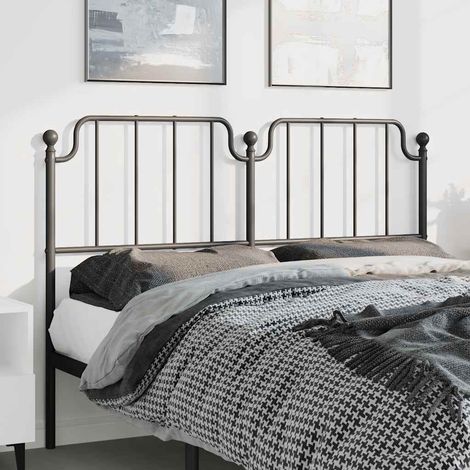 Cabecero de metal negro 135 cm vidaXL (1/6)