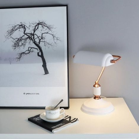Lampada da Tavolo Tipo Banchiere Bianca