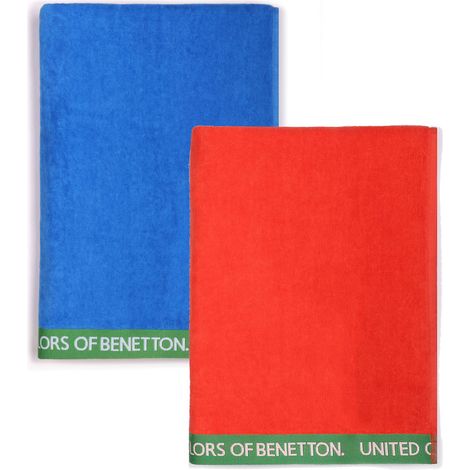 SET 2 TOALLA DE PLAYA 90X160CM 380GSM VELOUR 100%ALGODON CASA BENETTON (1/5)