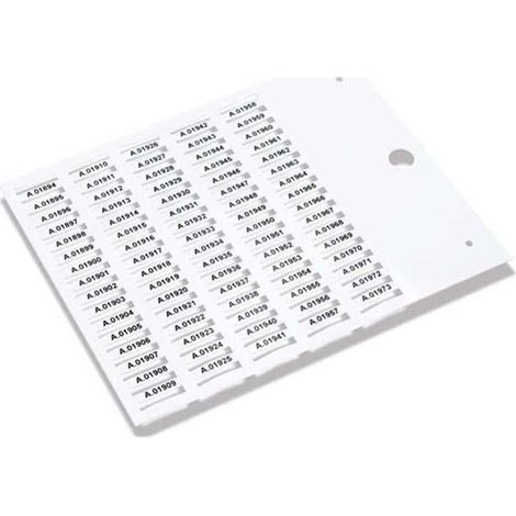 Repères de câbles à Carte MG-TPMF 4x15mm blanc