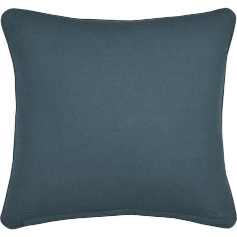 Coussin en gaze de coton 45 x 45 cm Pop colors petrole (1/4)