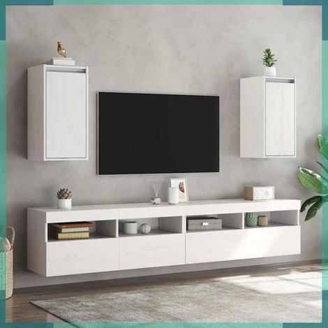 Armoire murale - 813488 - Blanc - Bois de pin massif - 30 x 30 x 60 cm (1/5)