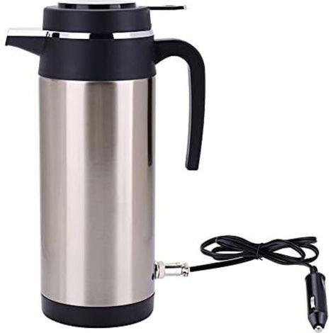 Bouilloire Électrique Voiture 24V Env.1200ml Tasse Chauffante avec l'Allume-Cigare Bouteille à Café Mugs Camion Distributeur d'Eau Chaude Voyage Cadeau Noël Chauffeur Papa Mari (1/5)