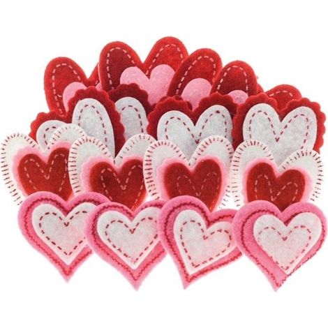 Adesivi a forma di cuore in schiuma, 16 pezzi