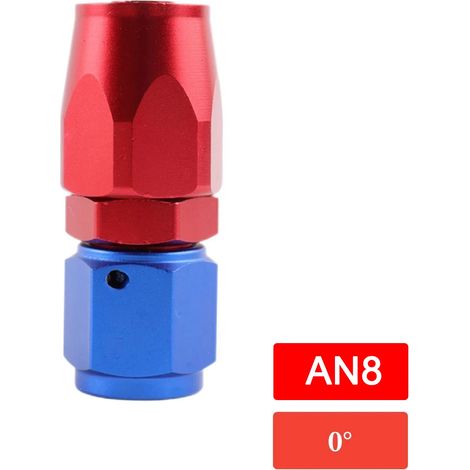 Raccord de tuyau, réf. AN4/AN6/AN8, couleur rouge, pour la maintenance et le remplacement dans les systèmes mécaniques.-AquaForge