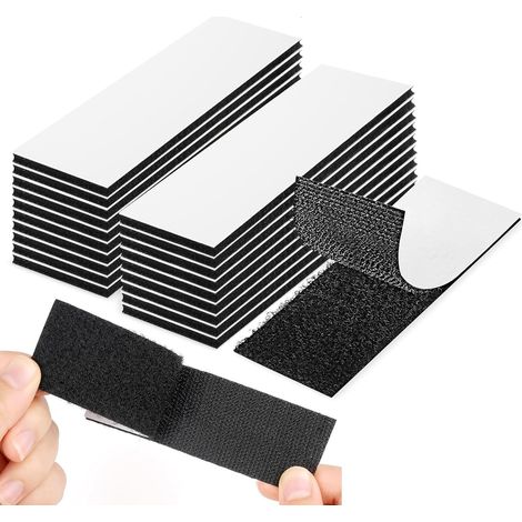 Packung mit 20 Rollen doppelseitigem Klebeband 30 mm x 100 mm, robust, mit Klettverschluss, ideal für die Innendekoration und den Einsatz zu Hause, im Büro oder in der Garage. (1/5)