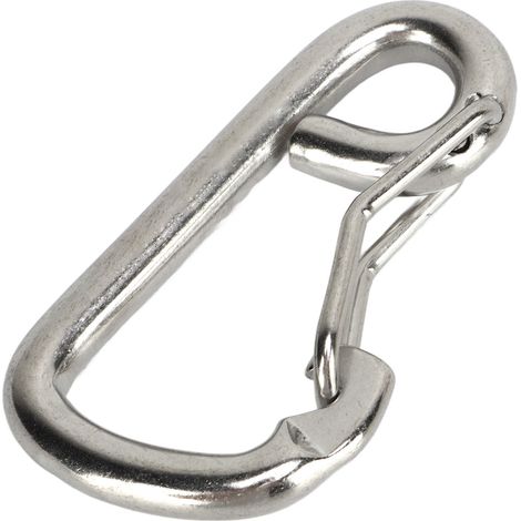 Hochleistungsfähige, federbelastete Karabiner aus seewasserbeständigem Edelstahl 316, geeignet für Tauchausrüstung. (1/5)