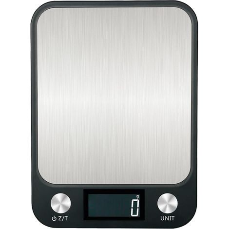 Échelle de cuisine numérique Balance de cuisine Noir Balance multifonction 10kg/1g Cuisson et cuisson de cuisson et acier inoxydable (1/5)