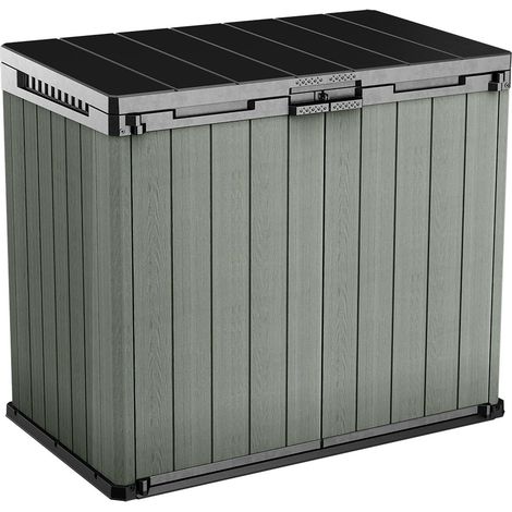 Dmora - Armadio da esterno Lumarzo, Mobile outdoor, Mobiletto giardino multiuso, Contenitore per balcone o garage, 140x80 h120 cm, Verde