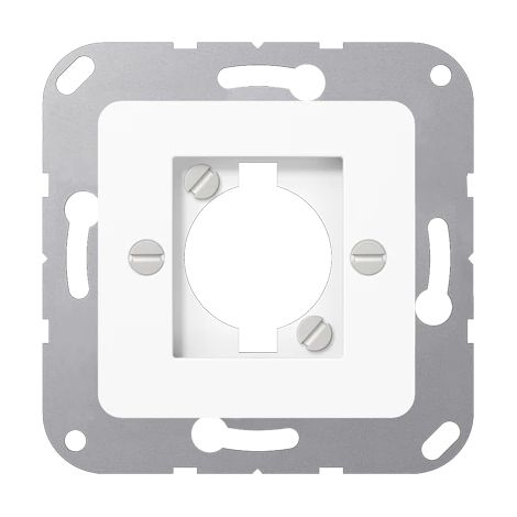 Jung Tapa para conector de altavoz, para conectores XLR (serie D) 1 vez, termoplástico, 50 x 50 mm, blanco alpino 168-1 WW