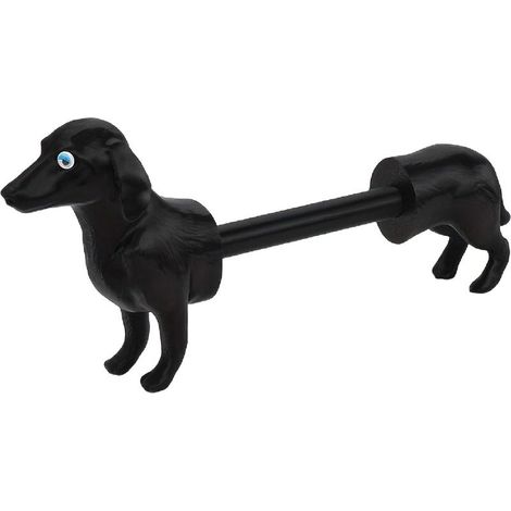 Fun dog-shaped tissue roll holder for modern countertop home decor, kitchen counter paper towel holder (1/5)
