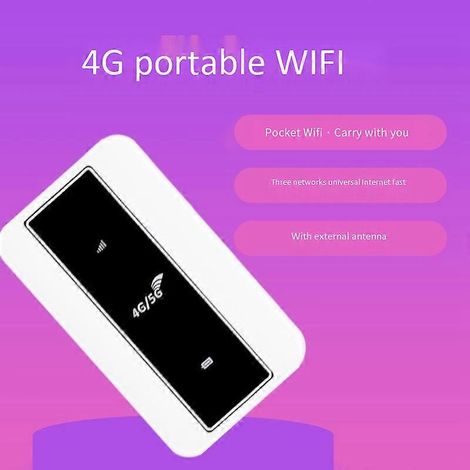 Routeur 4G MiFi compatible carte SIM 5G, routeur Wi-Fi 4G 150 Mbps pour voiture, point d'accès Wi-Fi mobile avec emplacement pour carte SIM - FFY (1/4)