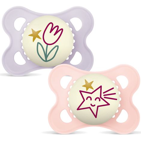 MAM - Original Night Silk 2p Box V - Pink - 0-6m
