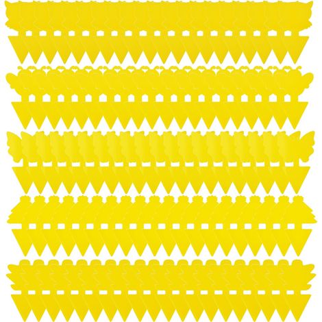 Lot de 100 autocollants jaunes pour plantes d'intérieur et de jardin, non toxiques, imperméables, contre les petites mouches dans le terreau (1/5)