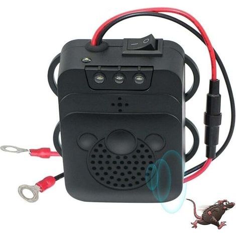 Repellente per auto a ultrasuoni con luce stroboscopica a LED, per auto, garage, roditori, topi, parassiti, casa, garage, soffitta, campeggio (1/5)