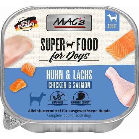 MAC's Hundefutter Erwachsene Schale 150 g – Lachs und Huhn 150 g