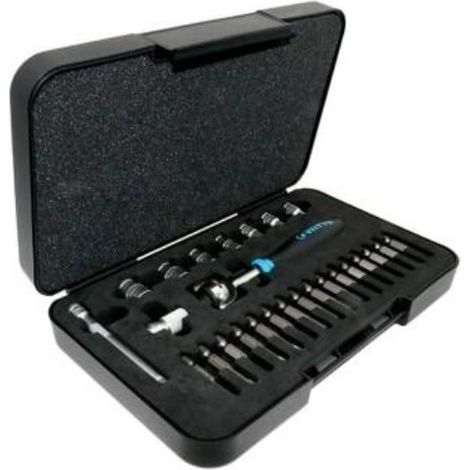 WITTE witte-68002-juego de carraca 1/4  con cabezal giratorio